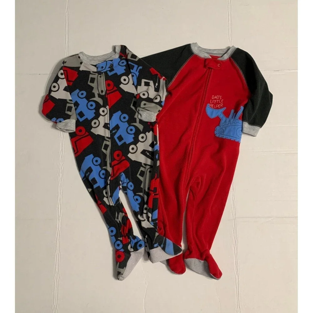just One You by Carters fleece footed pajamas Size 12 months